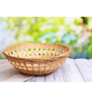 Amazing Vintage Bread Basket Wedding Flower Girl's Basket Boho Seagrass Basket